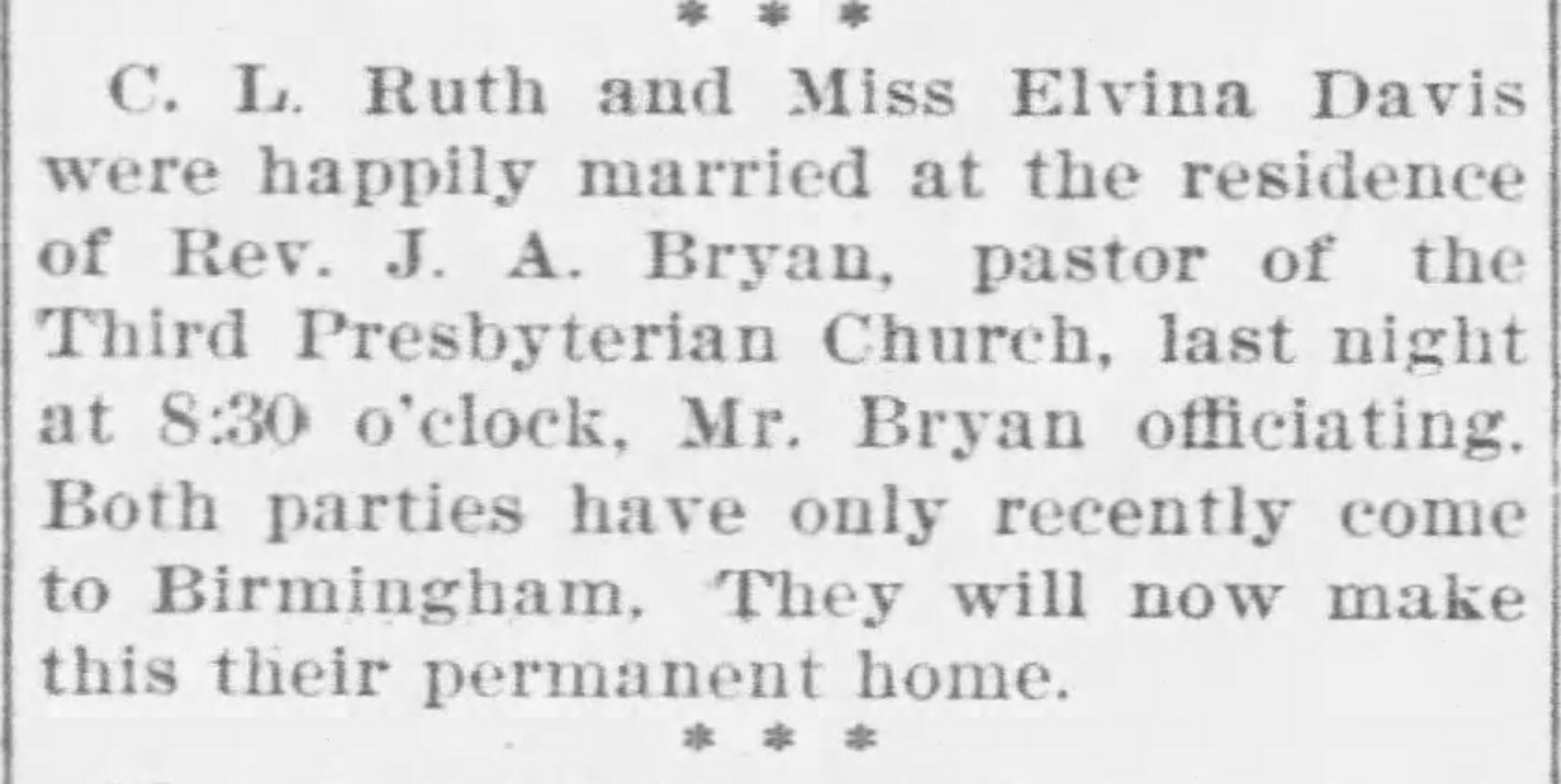 C.L. Ruth-Elvina Davis